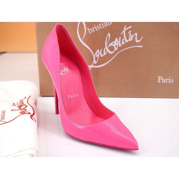 Christian Louboutin So Kate Pink Pointy Toe Patent Pump SZ 35 NIB $799 - Picture 1 of 12